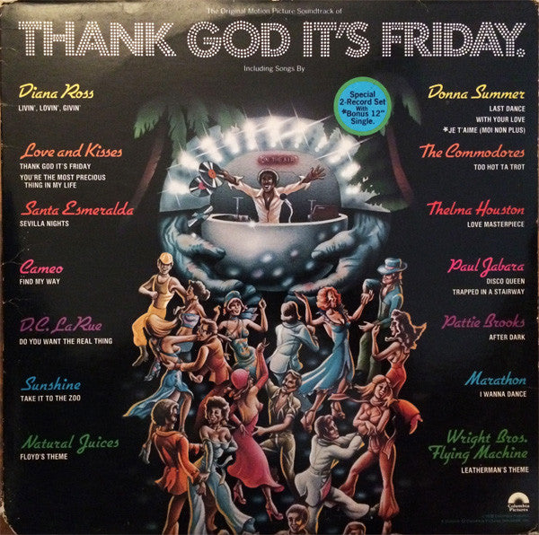 Various : Thank God It's Friday (The Original Motion Picture Soundtrack) (2xLP, Album, Gol + 12
