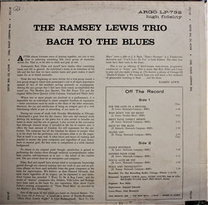 The Ramsey Lewis Trio : Bach To The Blues (LP, Album, Dee)
