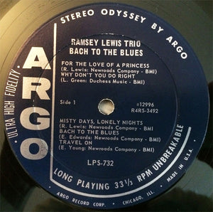 The Ramsey Lewis Trio : Bach To The Blues (LP, Album, Dee)