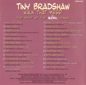 Tiny Bradshaw : Walk That Mess! (The Best Of The King Years) (CD, Comp, RM)