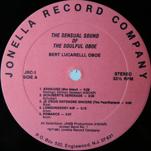 Bert Lucarelli : The Sensual Sound Of The Soulful Oboe (LP, Album)