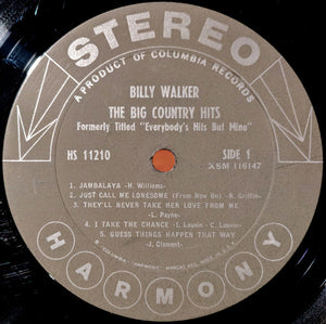 Billy Walker : The Big Country Hits (LP)