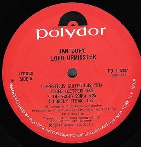 Ian Dury : Lord Upminster (LP, Album)