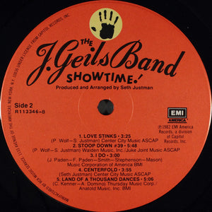 The J. Geils Band : Showtime! (LP, Album, Club)
