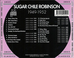 Sugar Chile Robinson : The Chronological Sugar Chile Robinson 1949-1952 (CD, Comp)