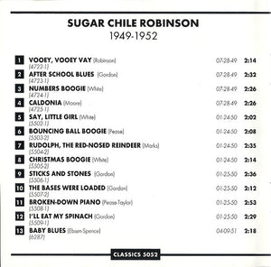 Sugar Chile Robinson : The Chronological Sugar Chile Robinson 1949-1952 (CD, Comp)