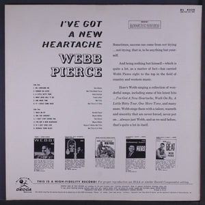 Webb Pierce : I've Got A New Heartache (LP, Album, Mono)