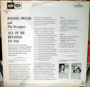 Bonnie Owens And The Strangers (5) : All Of Me Belongs To You (LP, Mono)
