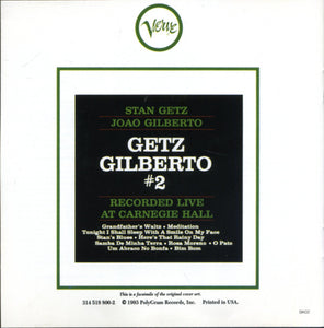 Stan Getz / João Gilberto : Getz / Gilberto #2 (CD, Album, RE, RM)