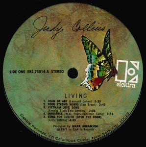 Judy Collins : Living (LP, Album, Ter)