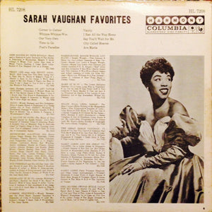 Sarah Vaughan : Favorites (LP, Comp)