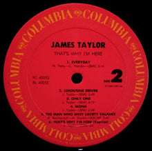 Load image into Gallery viewer, James Taylor (2) : That&#39;s Why I&#39;m Here (LP, Album, Car)
