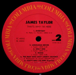 James Taylor (2) : That's Why I'm Here (LP, Album, Car)