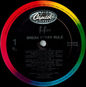 Tina Turner : Break Every Rule (LP, Album, Club, Col)