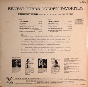 Ernest Tubb And His Texas Troubadours : Ernest Tubb's Golden Favorites (LP, Comp, Mono)