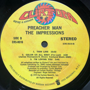 Impressions* : Preacher Man (LP, Album, Mon)