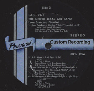 North Texas State University Lab Band*, Leon Breeden : Lab '74 (LP, Album)