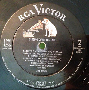 Jim Reeves : Singing Down The Lane (LP, Album, Mono)