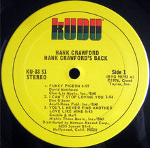 Laden Sie das Bild in den Galerie-Viewer, Hank Crawford : Hank Crawford&#39;s Back (LP, Album)
