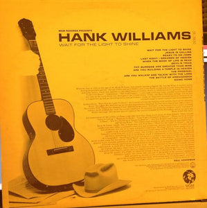 Hank Williams : Wait For The Light To Shine (LP, Album)