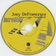 Laden Sie das Bild in den Galerie-Viewer, Joey DeFrancesco With Special Guest Jimmy Smith : Incredible! (CD, Album)
