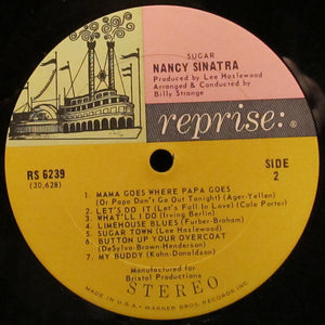 Nancy Sinatra : Sugar (LP, Album, San)