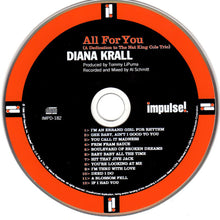 Laden Sie das Bild in den Galerie-Viewer, Diana Krall : All For You (A Dedication To The Nat King Cole Trio) (CD, Album, RP)
