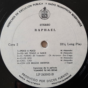Raphael (2) : Cuando Tú No Estás (LP, Album)