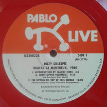 Laden Sie das Bild in den Galerie-Viewer, Dizzy Gillespie : Digital At Montreux, 1980 (LP, Album, Red)
