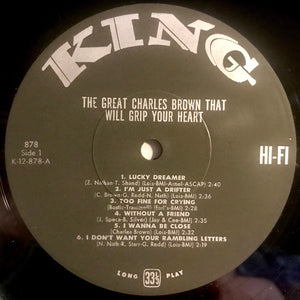 Charles Brown : The Great Charles Brown That Will Grip Your Heart (LP)