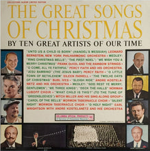 Laden Sie das Bild in den Galerie-Viewer, Various : The Great Songs Of Christmas (By Ten Great Artists Of Our Time) (LP, Comp, Mono)
