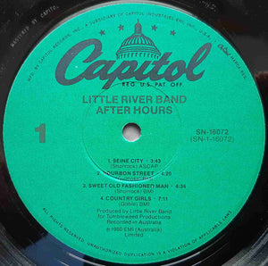 Little River Band : After Hours (LP, Album, Jac)