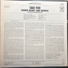 Laden Sie das Bild in den Galerie-Viewer, Carmen McRae - Dave Brubeck : Take Five (Recorded Live At Basin Street East) (LP, Album)
