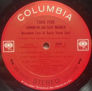 Carmen McRae - Dave Brubeck : Take Five (Recorded Live At Basin Street East) (LP, Album)