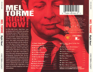 Mel Tormé : Right Now! (CD, Album, RE)