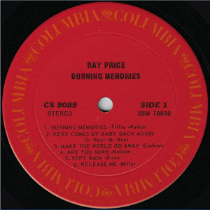 Ray Price : Burning Memories (LP, Album, RP)