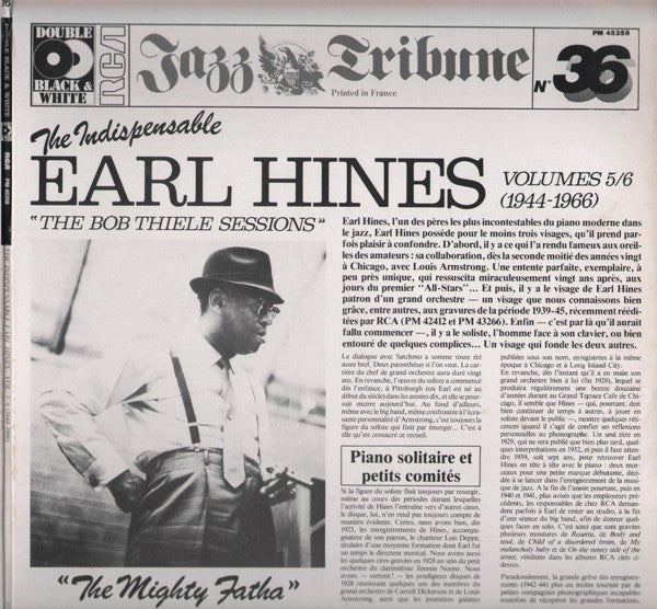 Earl Hines : The Indispensable Earl Hines Vol 5/6 (1944-1966) 