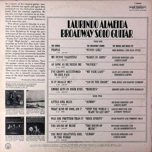Laurindo Almeida : Broadway Solo Guitar (LP, Mono)
