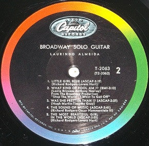 Laurindo Almeida : Broadway Solo Guitar (LP, Mono)
