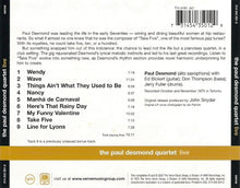 Charger l&#39;image dans la galerie, The Paul Desmond Quartet : Live (CD, Album, RE)
