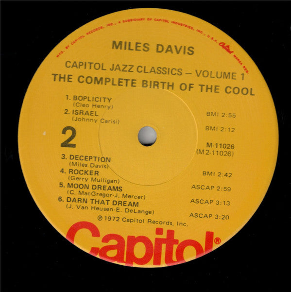 Miles Davis And His Orchestra - The Complete Birth Of The Cool - LP