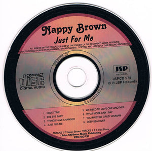 Nappy Brown Special Guest Big Jay McNeely : Just For Me (CD, Album, RE)