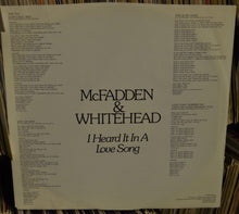 Laden Sie das Bild in den Galerie-Viewer, McFadden &amp; Whitehead : I Heard It In A Love Song (LP, Album, Promo)
