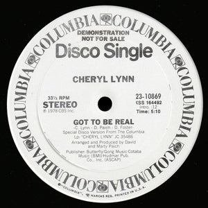 Cheryl Lynn : Got To Be Real (12", Promo)