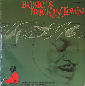 Count Basie And His Orchestra* Featuring Lester Young : Basie's Back In Town (LP, Album, Comp, Mono)