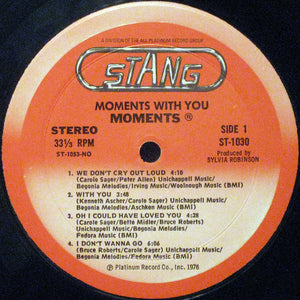 The Moments : Moments With You (LP, Album, RE)