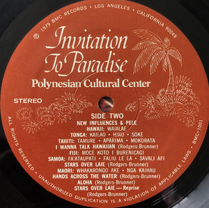 Polynesian Cultural Center : Invitation To Paradise (LP, Album)
