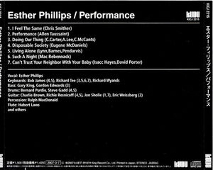 Esther Phillips : Performance (CD, Album, RE, RM)