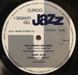 Gato Barbieri, Don Cherry, Albert Ayler, John Handy : I Giganti Del Jazz Vol. 6 (LP, Comp)