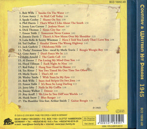 Various : Dim Lights, Thick Smoke & Hillbilly Music: Country & Western Hit Parade - 1945 (CD, Comp)